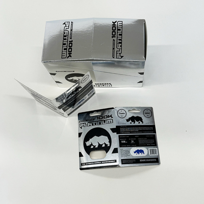 comprar RHINO 69 Enhancement Pill Sliver Caja de embalaje de cartón personalizada online manufacture