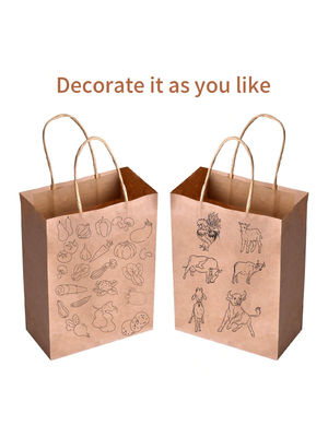 comprar Impresión offset de bolsas de papel Kraft envasado de regalo ecológico online manufacture