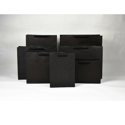 comprar Bolso de papel de lujo personalizable Bolso de compras negro con mango online manufacture