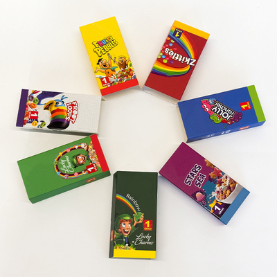 Embalaje de cajas de cigarrillos de frutas