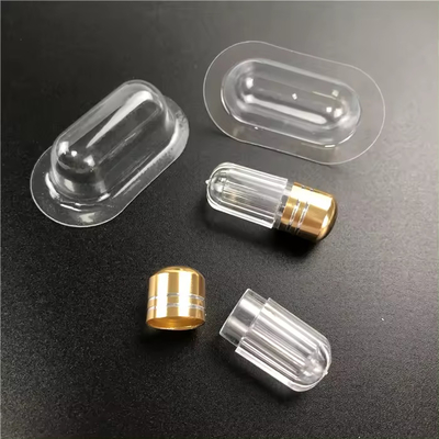 Mini cápsulas pequeñas y vacías sin sabor, claras y compactas, fáciles de llenar