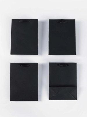 Bolsa de papel de regalo negra con patrón personalizado para todas las ocasiones Offset/Flexo Impreso